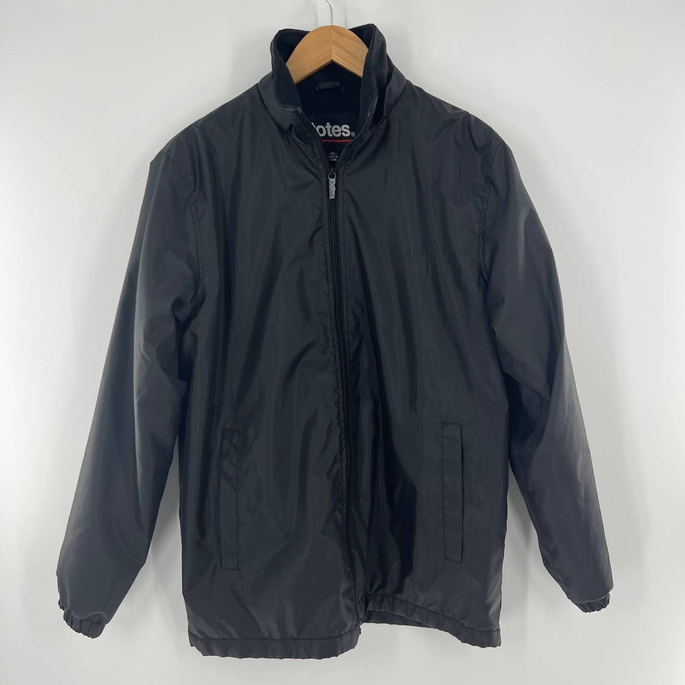 Totes Fleece Lined Black Rain Jacket Size SML